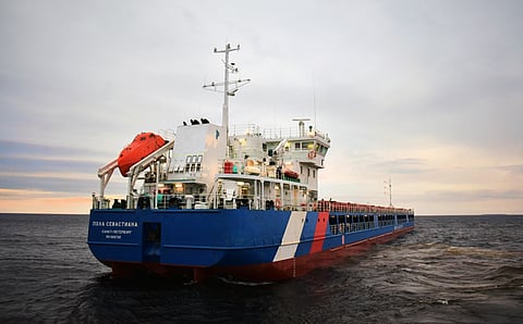 The three-hulled RSD49 was the predecessor to the RSD59 currently being built.  1784e00b0b60f953190c43cb5b6689b8