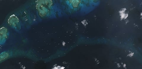 Chinese vessels off Pag Asa Photo: CSIS/AMTI/Digital Globe