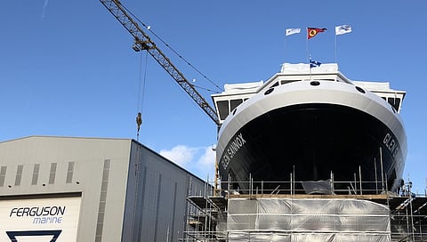 Glen Sannox under construction at Ferguson Marine