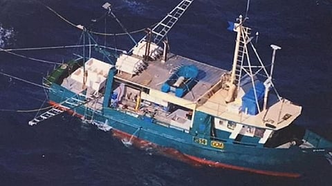 The fishing trawler, Dianne, capsized last Monday.  Image: Queensland Police Service
