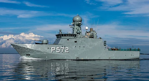 HDMS Lauge Koch during sea trials. Royal Danish Navy/1. Eskadre