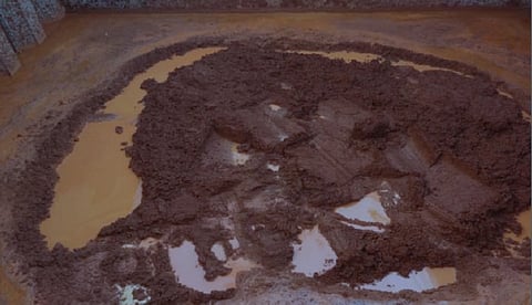 Bauxite liquefaction aboard Bulk Jupiter Photo: BMA