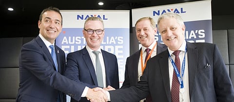 Image courtesy Naval Group Australia (Brent Clark at far right). 78af361ee5d7b649a2f01f7be86a5951