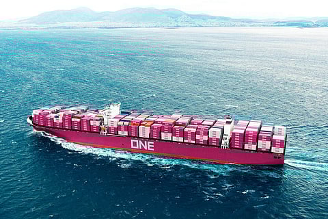 An ONE containership