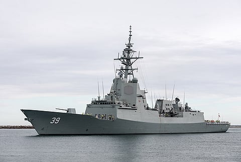 The Royal Australian Navy’s HMAS Hobart. 97a935595bd2614586903fc5e76b1e31
