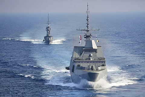 RSN frigate Formidable and corvette Valiant a3b655d4403c2af1ac8f8d87ece17a53
