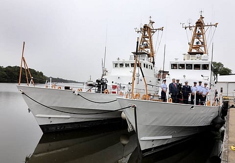 Two ex-US Coast Guard cutters that have been turned over to the Ukrainian Navy US Coast Guard file photo