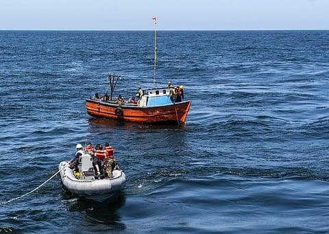 US Navy destroyer rescues Peruvian fishermen adrift at sea