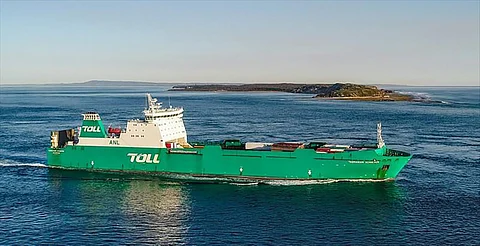 The newbuild will replace Toll Shipping's older vessels, such as Tasmanian Achiever. Image: Lester Hunt/MarineTraffic.com