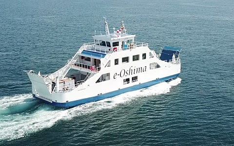 Oshima Shipbuilding unveils battery-powered vessel