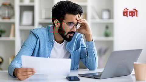 Stressed Man due to PAN Card Fraud alert