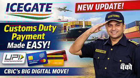 Customs Duty UPI payment process