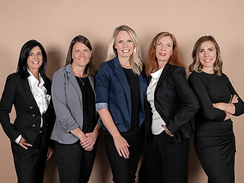 From left: Marci Knight, Beth Hyduke, Christina Cavallin, Mary Hendrickson and Leann Nelson.