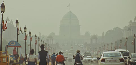 Delhi Pollution on Rajpath