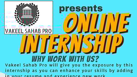Vakeel Sahab Pro offering online internships starting September 25