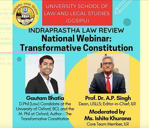 Webinar Alert: USLLS's webinar on "Transformative Constitution" (Sept 26)