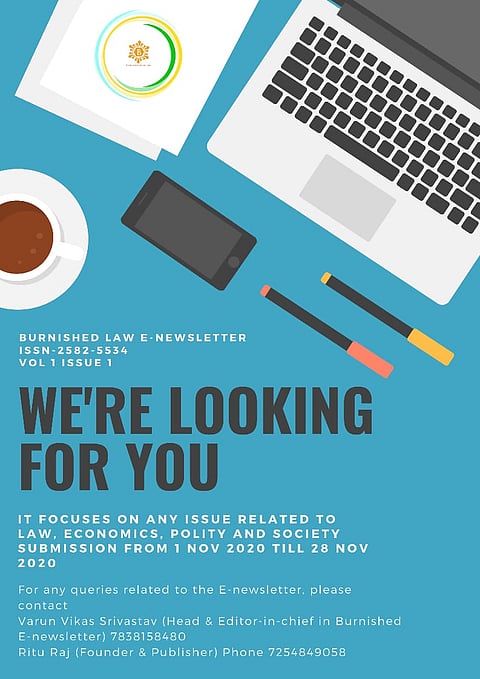 Call for Papers: Burnished Law E-Newsletter Vol 1 Issue 1 (Submit by Nov 28)