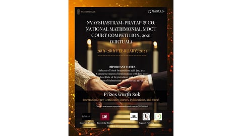 Nyayshastram-Pratap & Co.'s National Matrimonial Moot Court Competition, 2021 (26 - 28 Feb) Prizes worth 80k