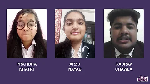The winning team from the Faculty of Law, University of Lucknow,