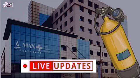 Max hospital, oxygen cylinders