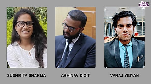 The Team Ms Sushmita Sharma, Mr Abhinav Dixit and Mr Vanaj Vidyan