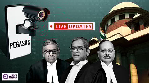 Surya Kant, CJI Ramana, Aniruddha bose, Pegasus