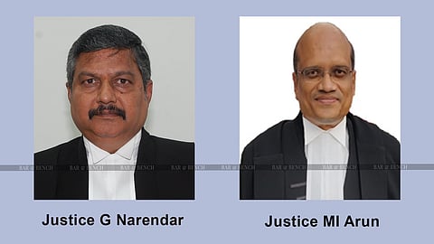 Justices G Narendar and MI Arun