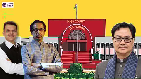 Devendra Fadnavis, Uddhav Thackeray and Kiren Rijiju