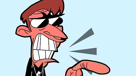 Person hurling abuses