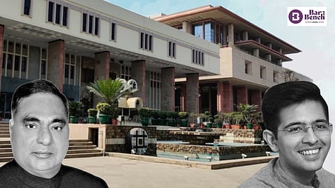 Ramvir Singh Biduri and Raghav Chadha with Delhi High Court