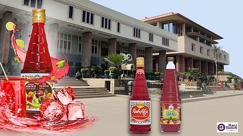 Rooh Afza and Dil Afza sharbats with Delhi High Court