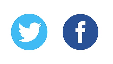 twitter and facebook