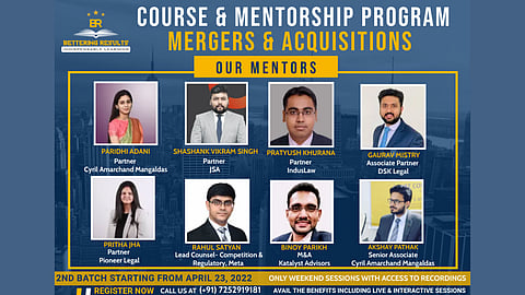 Mentorship program on Mergers and Aquisitions