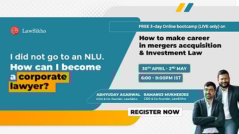 Free 3-day online bootcamp on how to make career in mergers acquisition & investment law