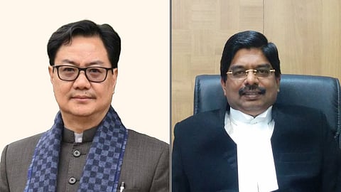 Law Minister Kiren Rijiju and Rajya Sabha MP P Wilson