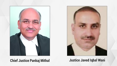 Chief Justice Pankaj Mithal and Justice Javed Iqbal Wani - J&K high court