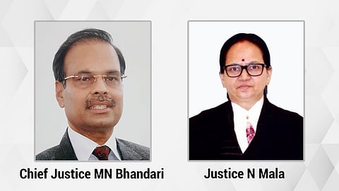 Chief Justice MN Bhandari and Justice N Mala