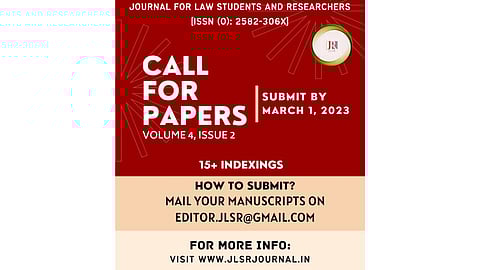 Call for Papers: Journal for Law Students and Researchers (Submit by 1 Mar)