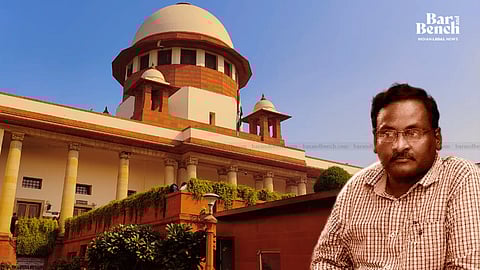 Prof GN Saibaba with Supreme Court