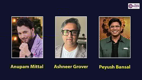 Anupam Mittal, Ashneer Grover and Peyush Bansal