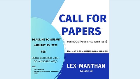 Call for Papers: Lex-Manthan (Submit by 25 Jan)