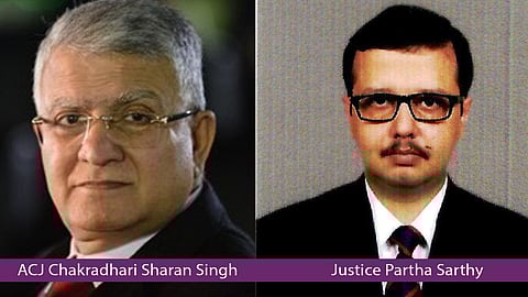 Acting Chief Justice Chakradhari Sharan Singh and Justice Partha Sarthy