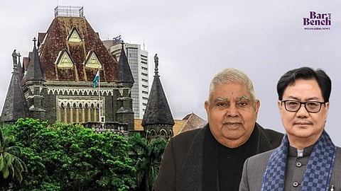 Vice President Jagdeep Dhankhar and Law Minister Kiren Rijiju with Bombay High Court