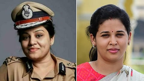 IPS Roopa Moudgil and IAS officer Rohini Sindhuri