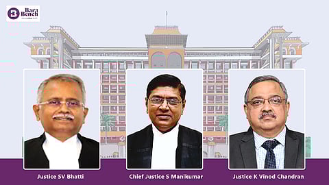 Chief Justice S Manikumar, Justice SV Bhatti and Justice K Vinod Chandran , Kerala HC
