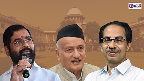 Bhagat Singh Koshyari, Eknath Shinde and Uddhav Thackeray