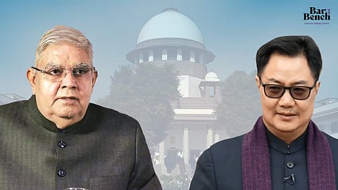 Jagdeep dhankhar, Kiren Rijiju and SC