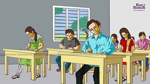 Students giving an Exam