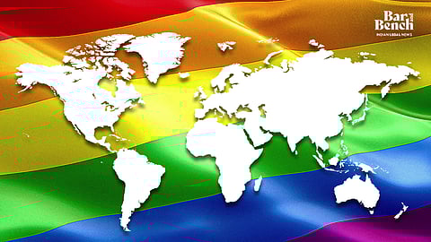 World Map and Pride Flag