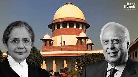 ನ್ಯಾಯಮೂರ್ತಿ ಬೇಲಾ ತ್ರಿವೇದಿ, ಕಪಿಲ್ ಸಿಬಲ್ ಹಾಗೂ ಸುಪ್ರೀಂ ಕೋರ್ಟ್